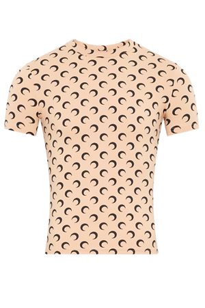 Top Moon Second Skin beige e nero MARINE SERRE | UTS001ACJER0001TA10